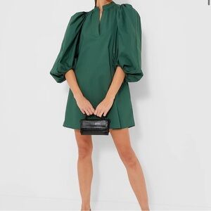Tuckernuck Emerald Green Astrid Puff Sleeve Dress